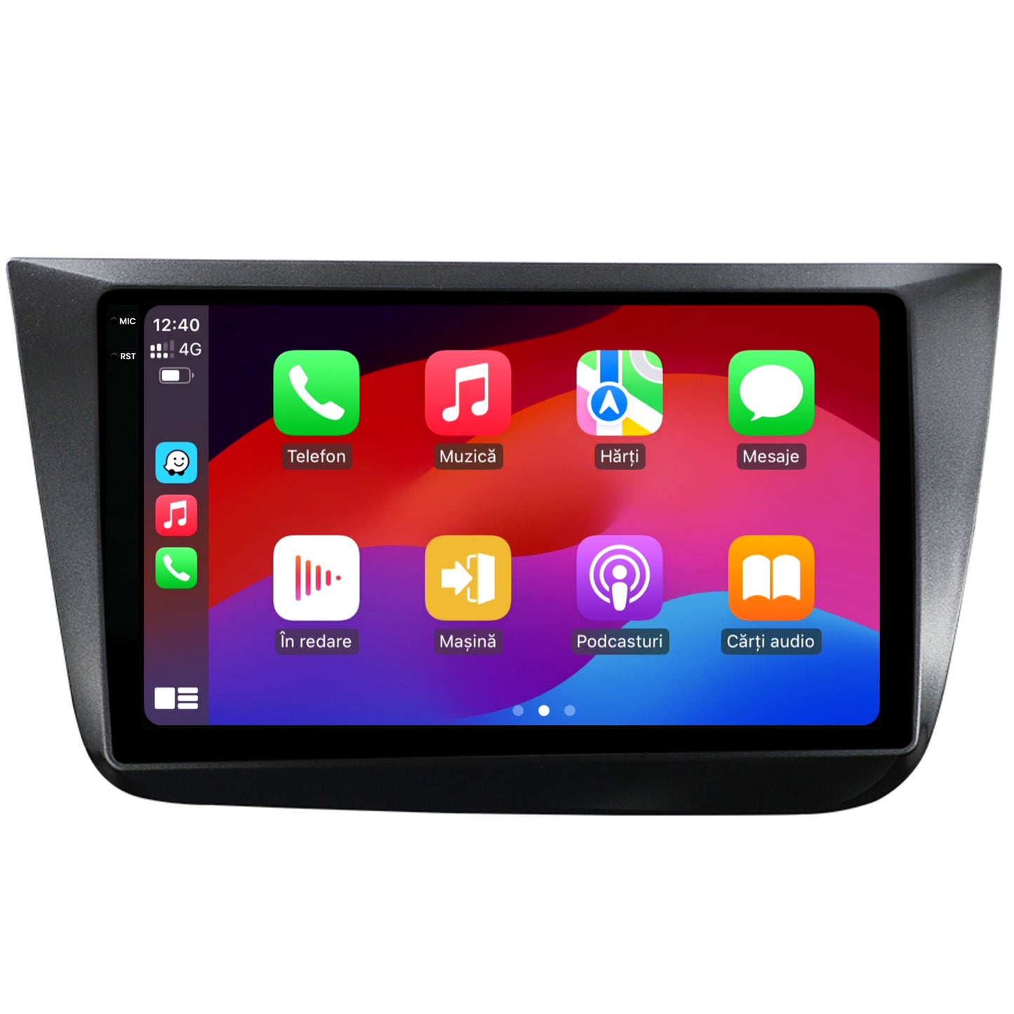 Navigatie 2K HUB64 Seat Altea/Toledo (2005-2012), 4GB RAM, Android, Octacore, Slot Sim 4G, DSP, GPS, Wi-FI, Carplay, Android Auto, USB, Bluetooth, Waze, Touchscreen, 9.5 Inch