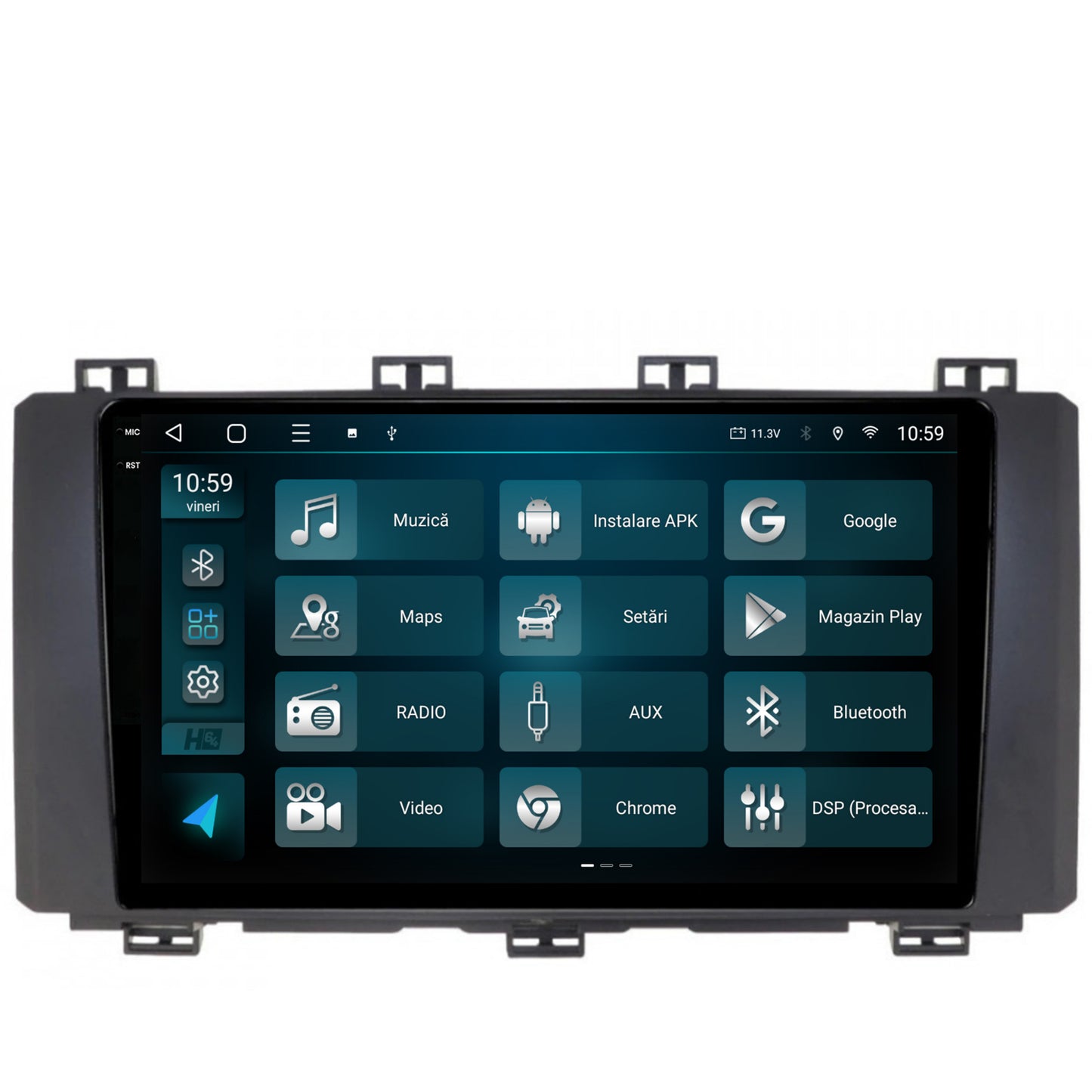 Navigatie 2K HUB64 Seat Ateca (2016-Prezent), 4GB RAM, Android, Octacore, Slot Sim 4G, DSP, GPS, Wi-FI, Carplay, Android Auto, USB, Bluetooth, Waze, Touchscreen, 9.5 Inch