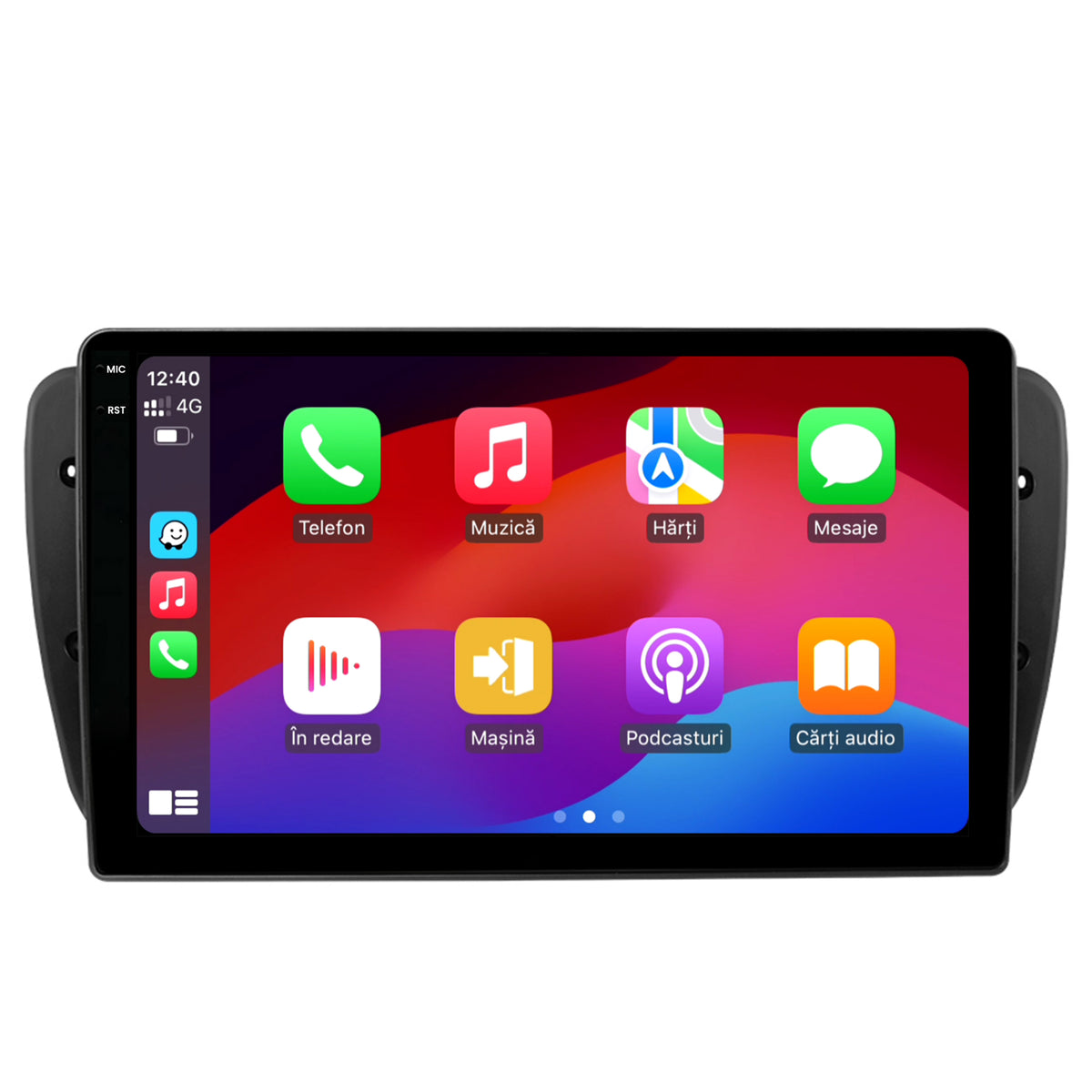 Navigatie 2K HUB64 Seat Ibiza (2009-2013), 8GB RAM, Android, Octacore, Slot Sim 4G, DSP, GPS, Wi-FI, Carplay, Android Auto, USB, Bluetooth, Waze, Touchscreen, 9.5 Inch