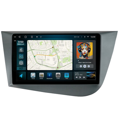 Navigatie 2K HUB64 Seat Leon (2005-2012), 4GB RAM, Android, Octacore, Slot Sim 4G, DSP, GPS, Wi-FI, Carplay, Android Auto, USB, Bluetooth, Waze, Touchscreen, 9.5 Inch