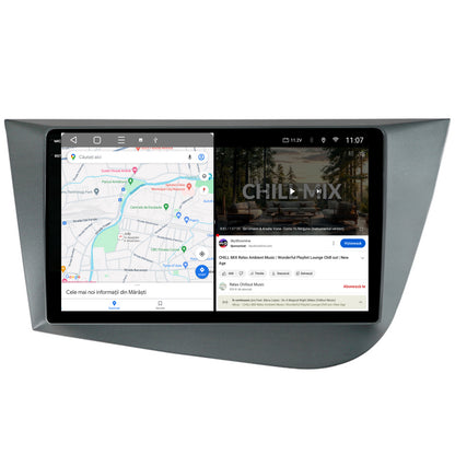 Navigatie 2K HUB64 Seat Leon (2005-2012), 4GB RAM, Android, Octacore, Slot Sim 4G, DSP, GPS, Wi-FI, Carplay, Android Auto, USB, Bluetooth, Waze, Touchscreen, 9.5 Inch