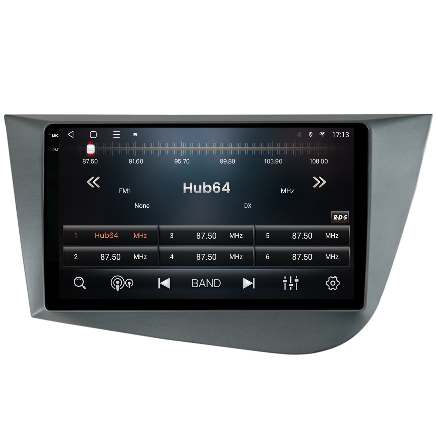Navigatie 2K HUB64 Seat Leon (2005-2012), 8GB RAM, Android, Octacore, Slot Sim 4G, DSP, GPS, Wi-FI, Carplay, Android Auto, USB, Bluetooth, Waze, Touchscreen, 9.5 Inch
