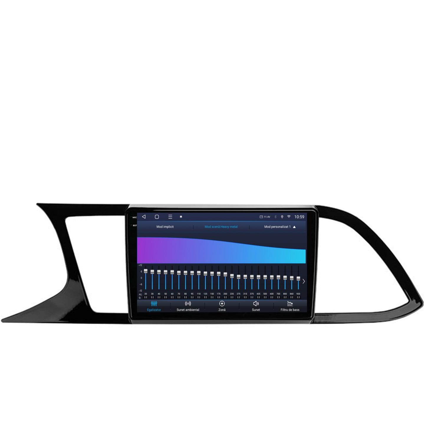 Navigatie 2K HUB64 Seat Leon 3 (2014-2020), 8GB RAM, Android, Octacore, Slot Sim 4G, DSP, GPS, Wi-FI, Carplay, Android Auto, USB, Bluetooth, Waze, Touchscreen, 9.5 Inch