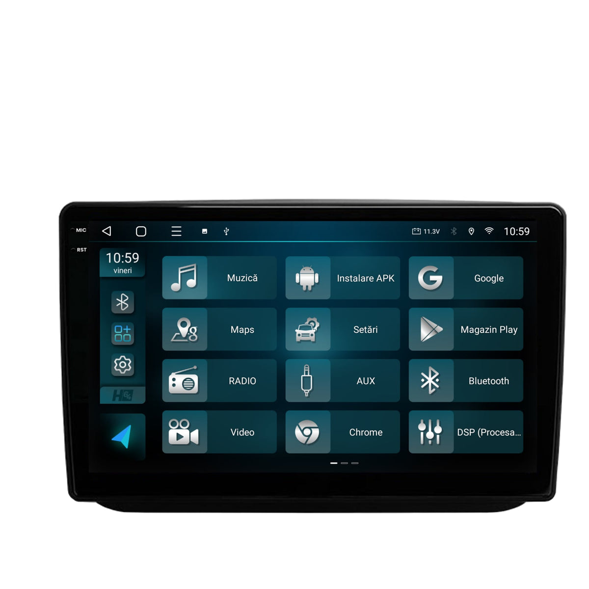 Navigatie 2K HUB64 Skoda Fabia (2007-2014), 4GB RAM, Android, Octacore, Slot Sim 4G, DSP, GPS, Wi-FI, Carplay, Android Auto, USB, Bluetooth, Waze, Touchscreen, 10.36 Inch
