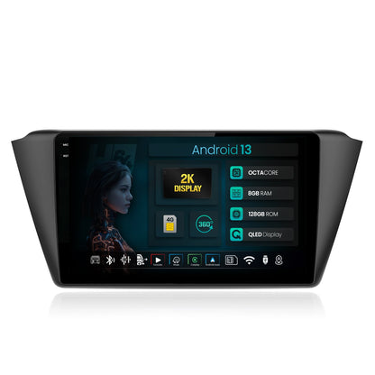 Navigatie 2K HUB64 Skoda Fabia (2015+), 8GB RAM, Android, Octacore, Slot Sim 4G, DSP, GPS, Wi-FI, Carplay, Android Auto, USB, Bluetooth, Waze, Touchscreen, 9.5 Inch