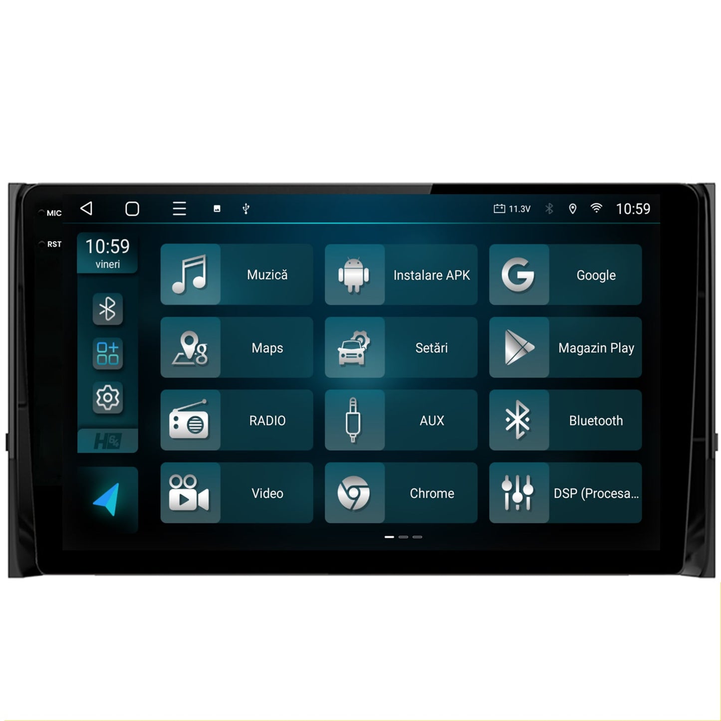 Navigatie 2K HUB64 Skoda Kodiaq, 4GB RAM, Android, Octacore, Slot Sim 4G, DSP, GPS, Wi-FI, Carplay, Android Auto, USB, Bluetooth, Waze, Touchscreen, 10.36 Inch
