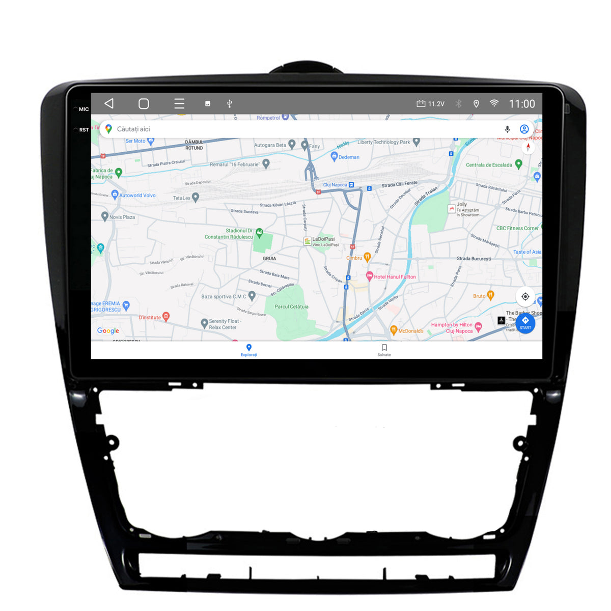 Navigatie 2K HUB64 Skoda Octavia 2, 4GB RAM, Android, Octacore, Slot Sim 4G, DSP, GPS, Wi-FI, Carplay, Android Auto, USB, Bluetooth, Waze, Touchscreen, 10.36 Inch