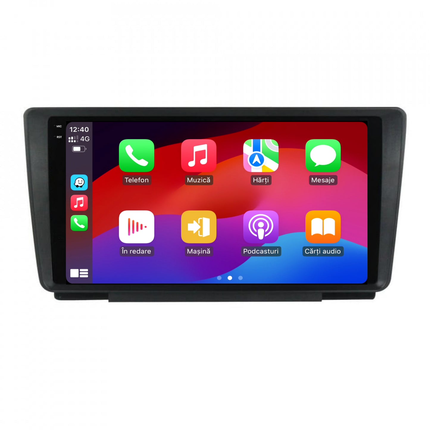 Navigatie 2K HUB64 Skoda Octavia 2, 8GB RAM, Android, Octacore, Slot Sim 4G, DSP, GPS, Wi-FI, Carplay, Android Auto, USB, Bluetooth, Waze, Touchscreen, 9.5 Inch