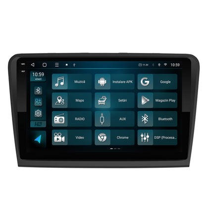 Navigatie 2K HUB64 Skoda Octavia 3 (2013-2018), 8GB RAM, Android, Octacore, Slot Sim 4G, DSP, GPS, Wi-FI, Carplay, Android Auto, USB, Bluetooth, Waze, Touchscreen, 10.36 Inch
