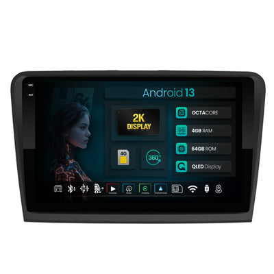 Navigatie 2K HUB64 Skoda Superb 2 (2008-2015), 4GB RAM, Android, Octacore, Slot Sim 4G, DSP, GPS, Wi-FI, Carplay, Android Auto, USB, Bluetooth, Waze, Touchscreen, 10.36 Inch