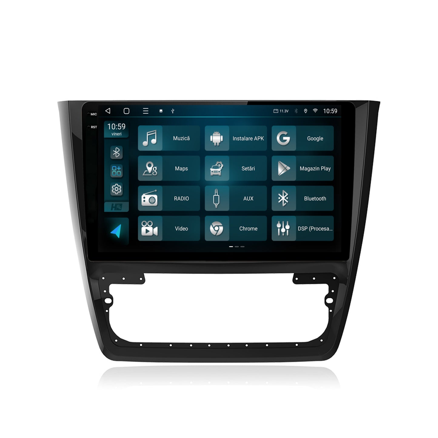Navigatie 2K HUB64 Skoda Yeti, 8GB RAM, Android, Octacore, Slot Sim 4G, DSP, GPS, Wi-FI, Carplay, Android Auto, USB, Bluetooth, Waze, Touchscreen, 10.36 Inch