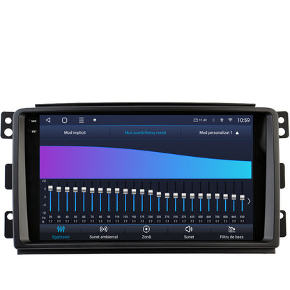 Navigatie 2K HUB64 Smart For Two (2007-2010), 8GB RAM, Android, Octacore, Slot Sim 4G, DSP, GPS, Wi-FI, Carplay, Android Auto, USB, Bluetooth, Waze, Touchscreen, 9.5 Inch