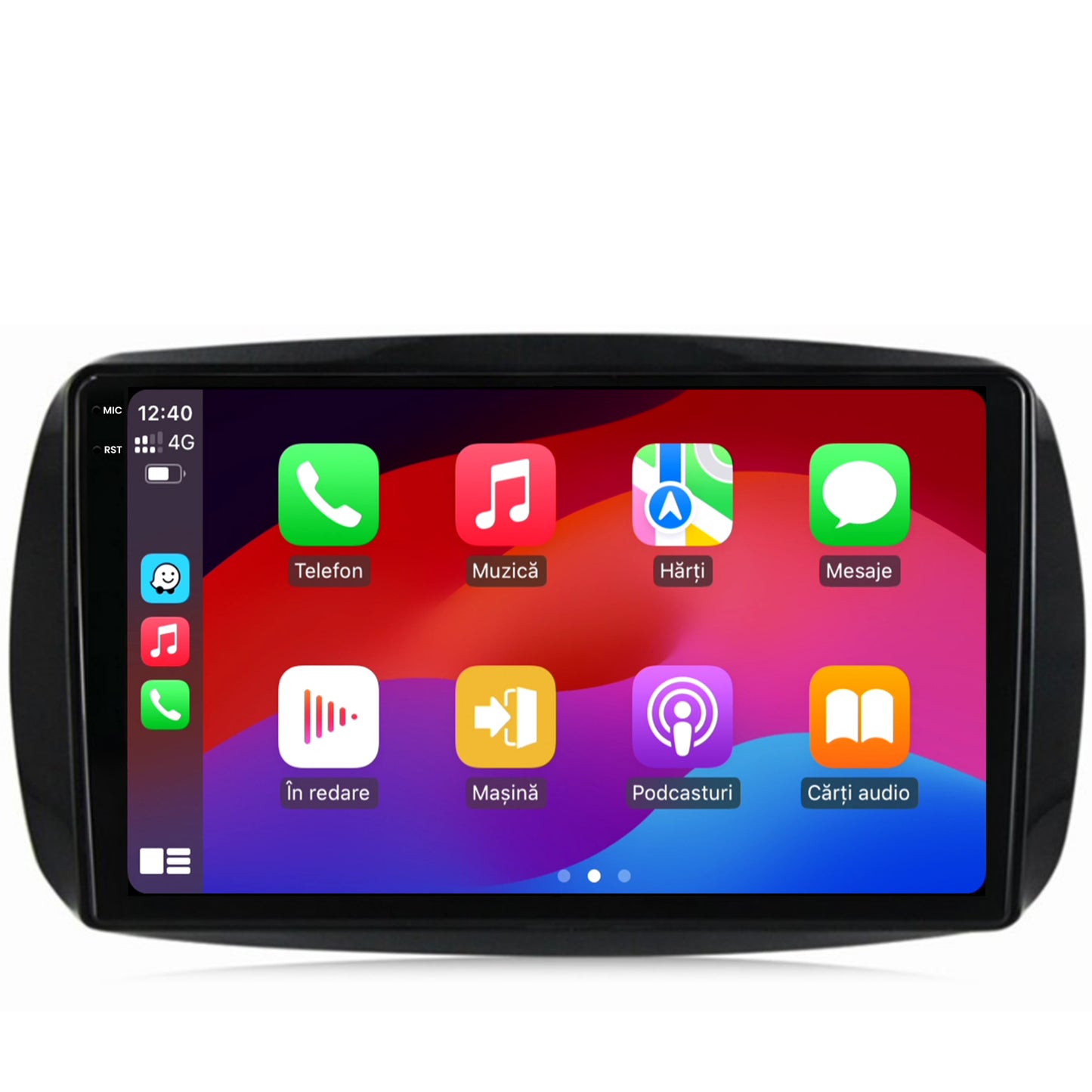 Navigatie 2K HUB64 Smart For Two (2016-Prezent), 4GB RAM, Android, Octacore, Slot Sim 4G, DSP, GPS, Wi-FI, Carplay, Android Auto, USB, Bluetooth, Waze, Touchscreen, 9.5 Inch