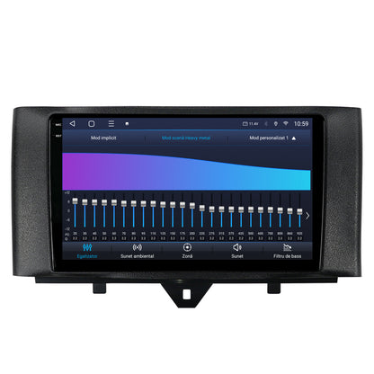 Navigatie 2K HUB64 Smart Fortwo (2010-2015), 4GB RAM, Android, Octacore, Slot Sim 4G, DSP, GPS, Wi-FI, Carplay, Android Auto, USB, Bluetooth, Waze, Touchscreen, 9.5 Inch