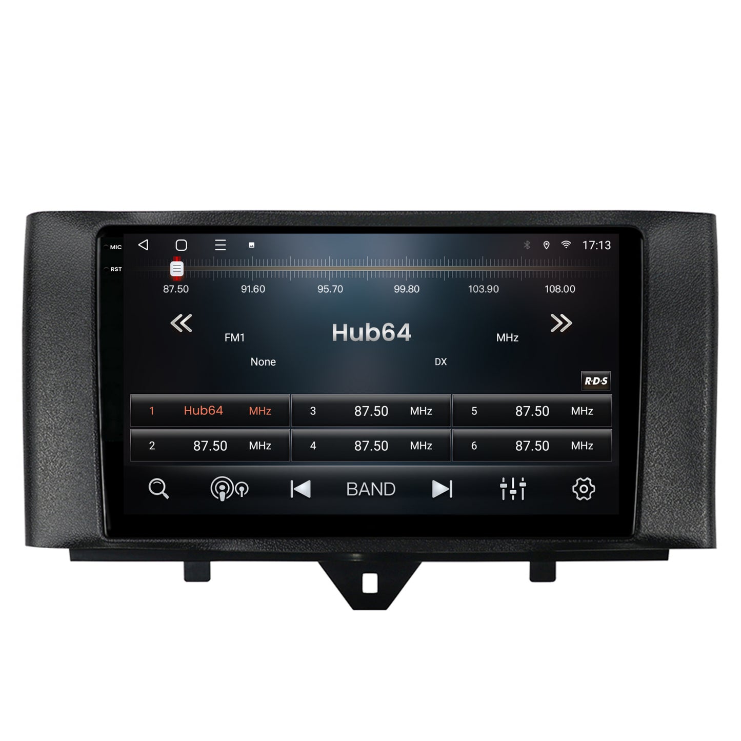 Navigatie 2K HUB64 Smart Fortwo (2010-2015), 4GB RAM, Android, Octacore, Slot Sim 4G, DSP, GPS, Wi-FI, Carplay, Android Auto, USB, Bluetooth, Waze, Touchscreen, 9.5 Inch