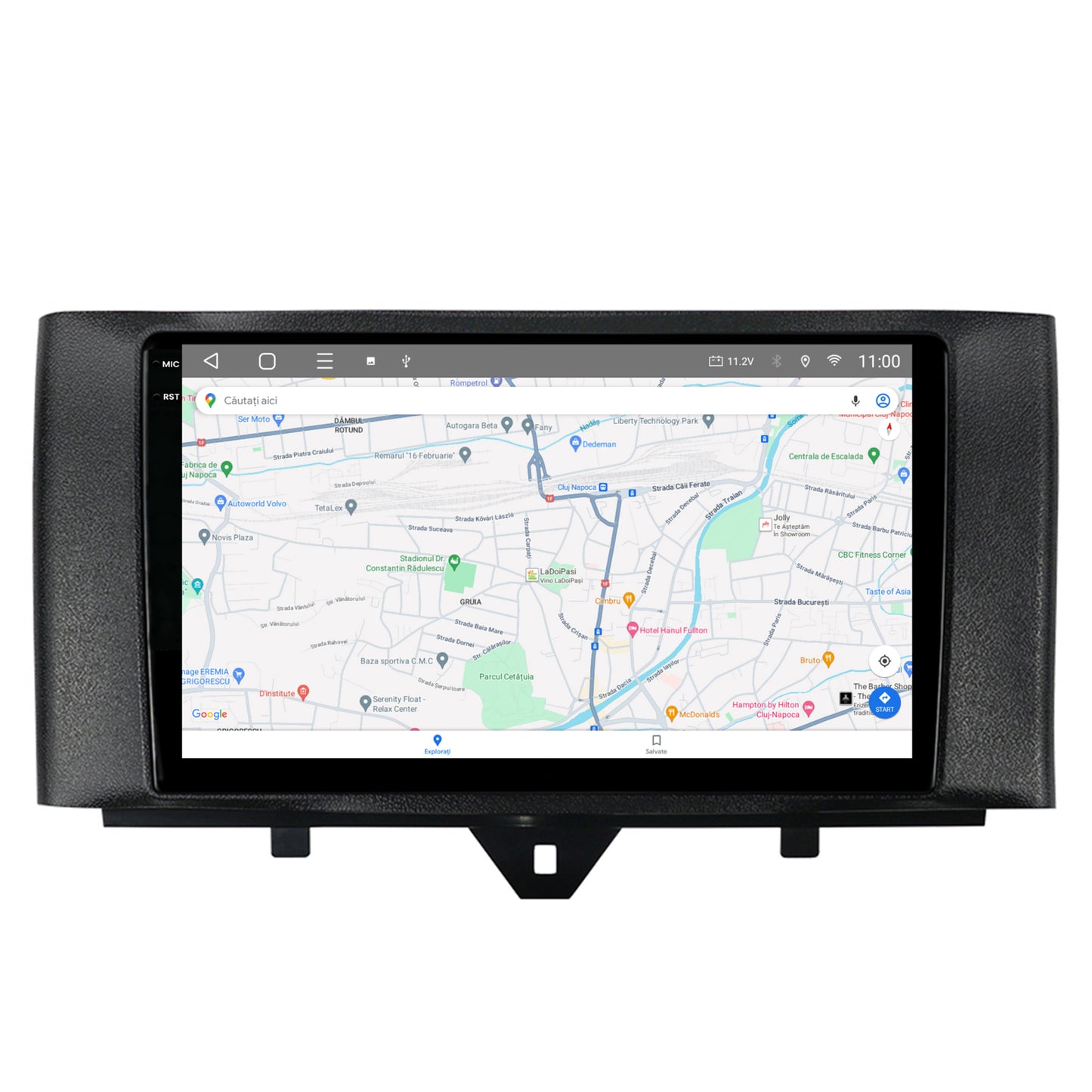Navigatie 2K HUB64 Smart Fortwo (2010-2015), 8GB RAM, Android, Octacore, Slot Sim 4G, DSP, GPS, Wi-FI, Carplay, Android Auto, USB, Bluetooth, Waze, Touchscreen, 9.5 Inch