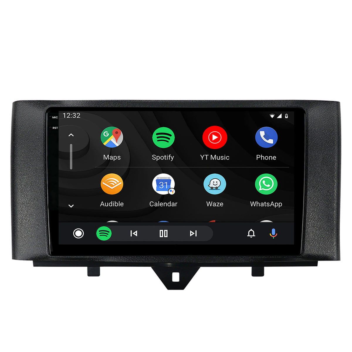 Navigatie 2K HUB64 Smart Fortwo (2010-2015), 8GB RAM, Android, Octacore, Slot Sim 4G, DSP, GPS, Wi-FI, Carplay, Android Auto, USB, Bluetooth, Waze, Touchscreen, 9.5 Inch