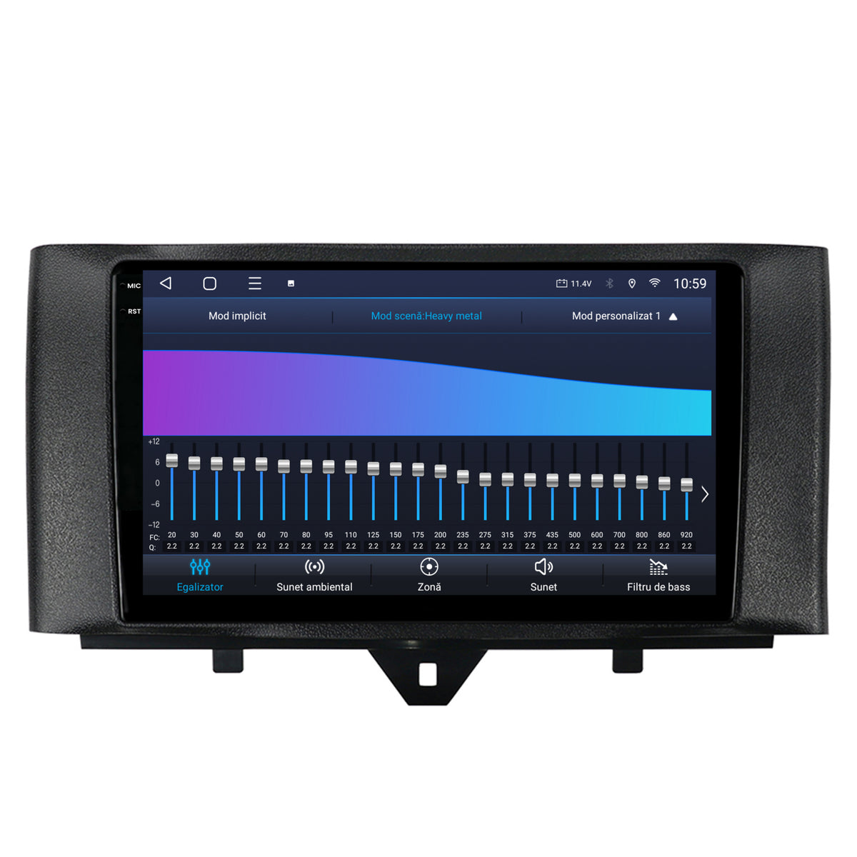 Navigatie 2K HUB64 Smart Fortwo (2010-2015), 8GB RAM, Android, Octacore, Slot Sim 4G, DSP, GPS, Wi-FI, Carplay, Android Auto, USB, Bluetooth, Waze, Touchscreen, 9.5 Inch