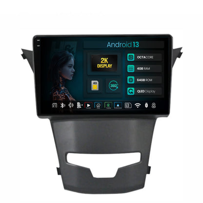 Navigatie 2K HUB64 Ssangyong Korando (2013-2019), 4GB RAM, Android, Octacore, Slot Sim 4G, DSP, GPS, Wi-FI, Carplay, Android Auto, USB, Bluetooth, Waze, Touchscreen, 9.5 Inch