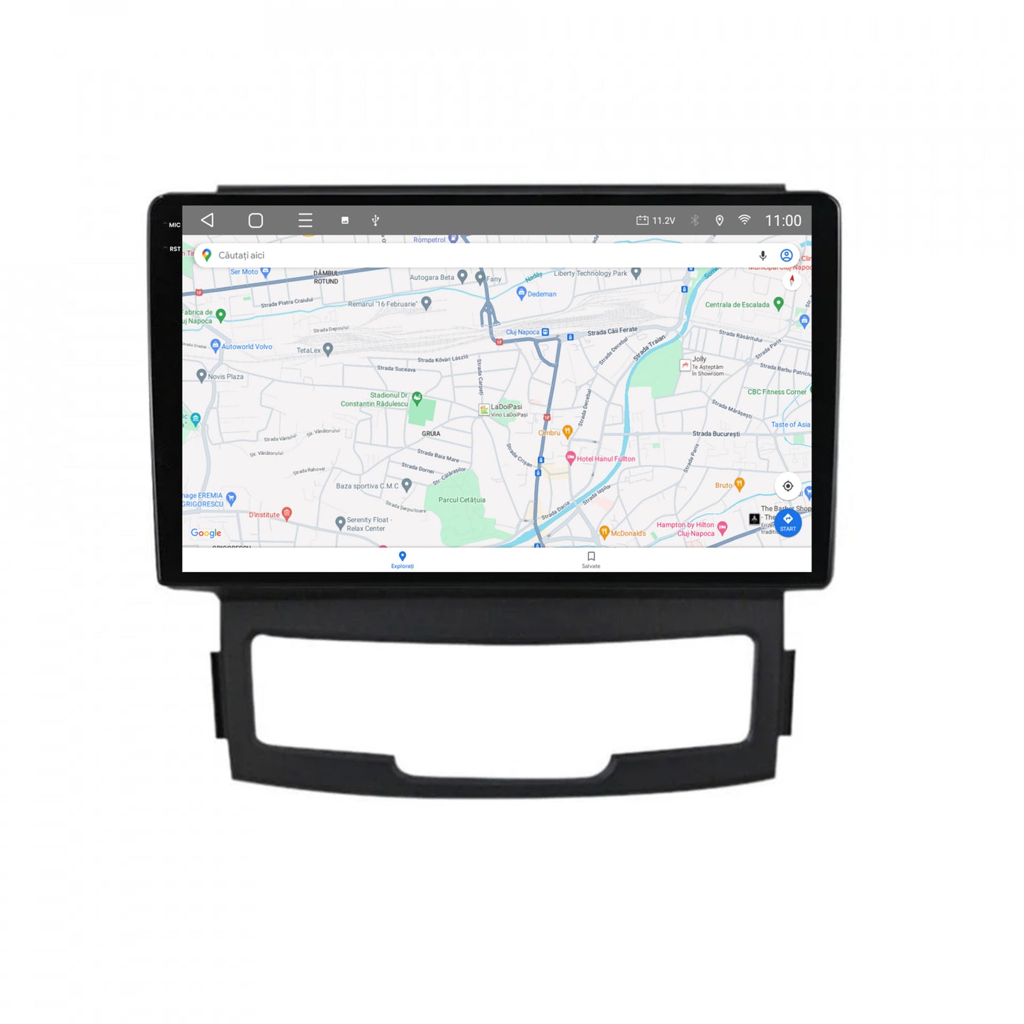 Navigatie 2K HUB64 Ssang Yong Korando (2010-2013), 4GB RAM, Android, Octacore, Slot Sim 4G, DSP, GPS, Wi-FI, Carplay, Android Auto, USB, Bluetooth, Waze, Touchscreen, 9.5 Inch