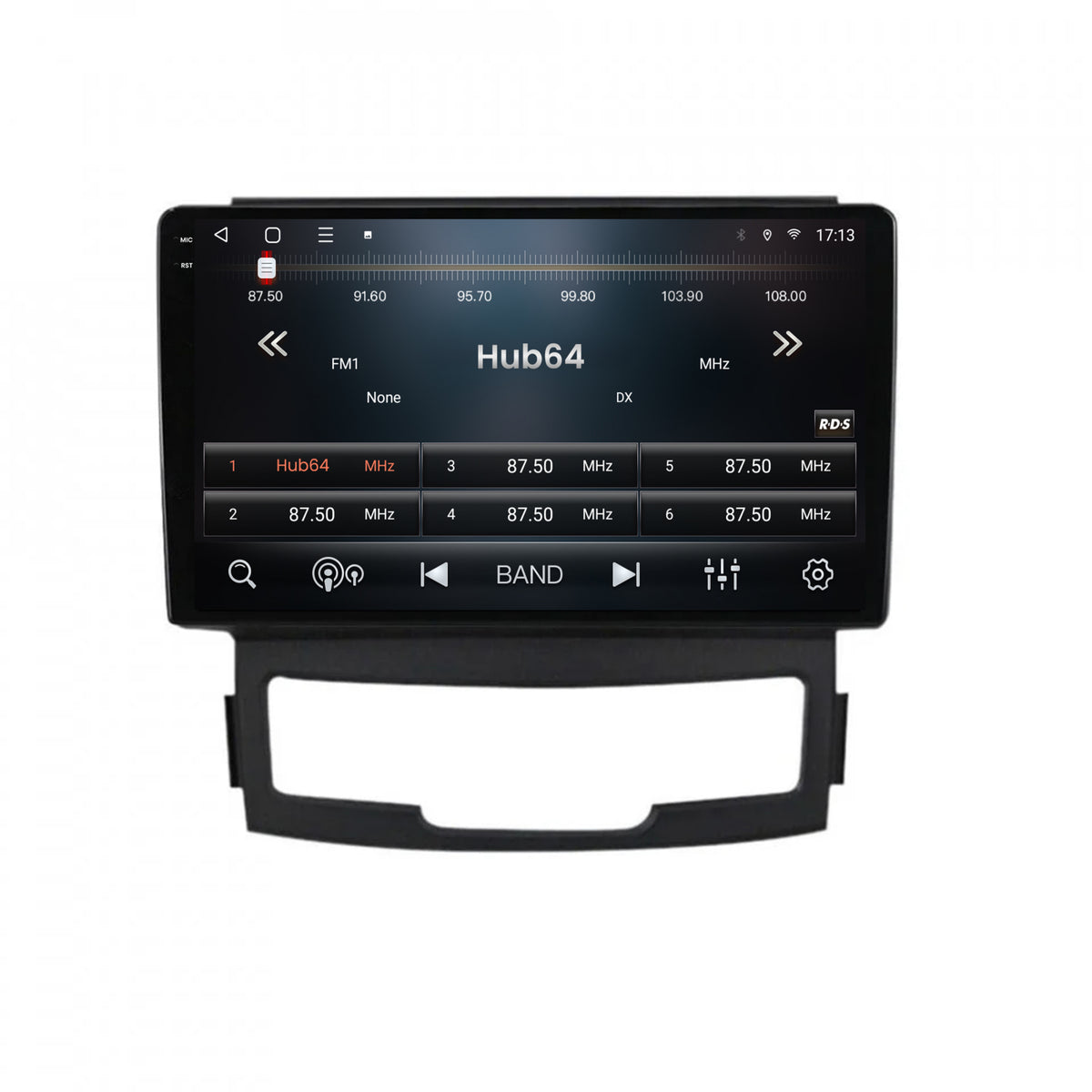 Navigatie 2K HUB64 Ssang Yong Korando (2010-2013), 4GB RAM, Android, Octacore, Slot Sim 4G, DSP, GPS, Wi-FI, Carplay, Android Auto, USB, Bluetooth, Waze, Touchscreen, 9.5 Inch