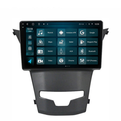 Navigatie 2K HUB64 Ssangyong Korando (2013-2019), 8GB RAM, Android, Octacore, Slot Sim 4G, DSP, GPS, Wi-FI, Carplay, Android Auto, USB, Bluetooth, Waze, Touchscreen, 9.5 Inch