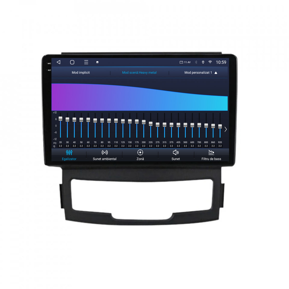 Navigatie 2K HUB64 Ssang Yong Korando (2010-2013), 8GB RAM, Android, Octacore, Slot Sim 4G, DSP, GPS, Wi-FI, Carplay, Android Auto, USB, Bluetooth, Waze, Touchscreen, 9.5 Inch