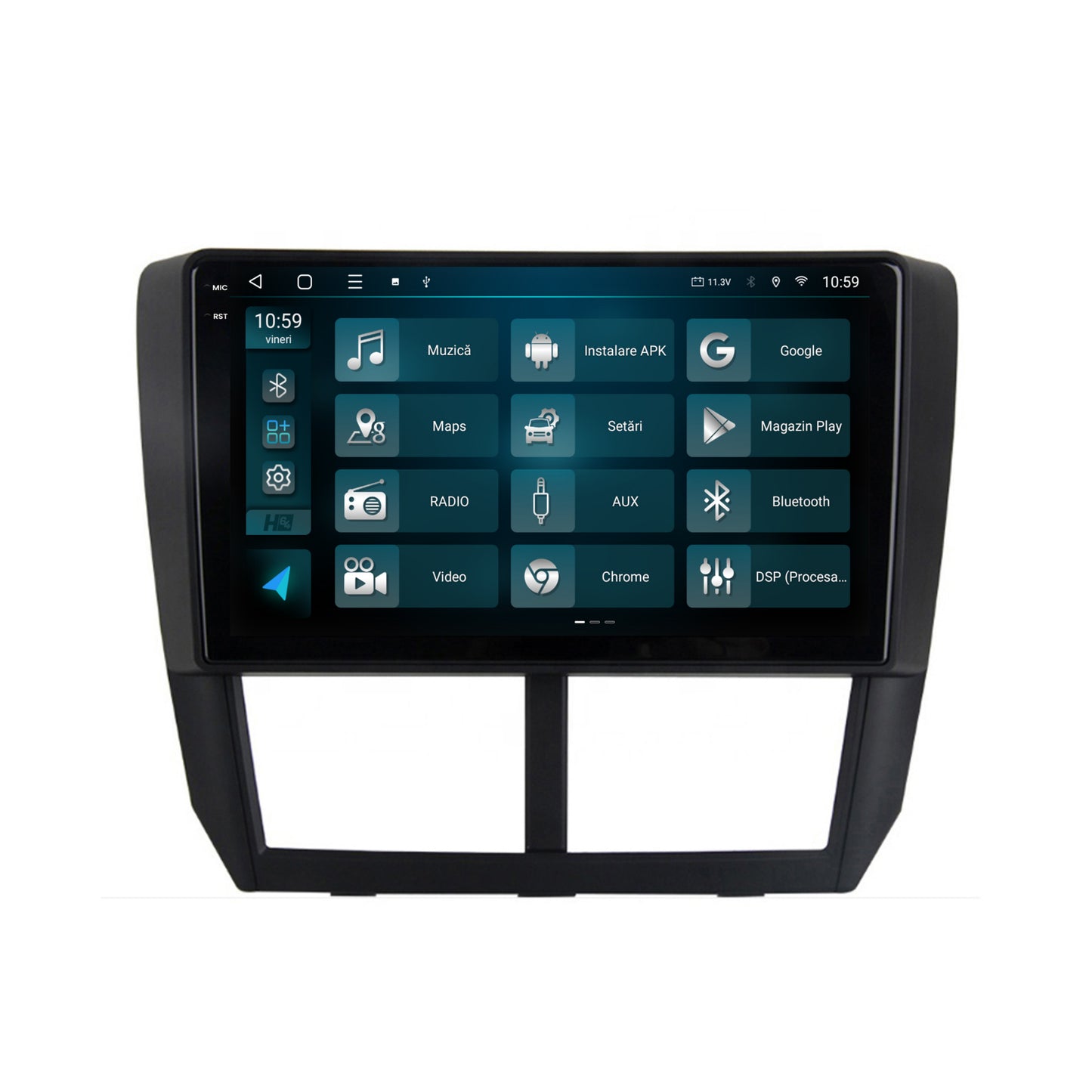 Navigatie 2K HUB64 Subaru Forester (2007-2013), 8GB RAM, Android, Octacore, Slot Sim 4G, DSP, GPS, Wi-FI, Carplay, Android Auto, USB, Bluetooth, Waze, Touchscreen, 9.5 Inch