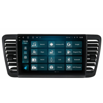 Navigatie 2K HUB64 Subaru Legacy (2004-2010), 4GB RAM, Android, Octacore, Slot Sim 4G, DSP, GPS, Wi-FI, Carplay, Android Auto, USB, Bluetooth, Waze, Touchscreen, 9.5 Inch
