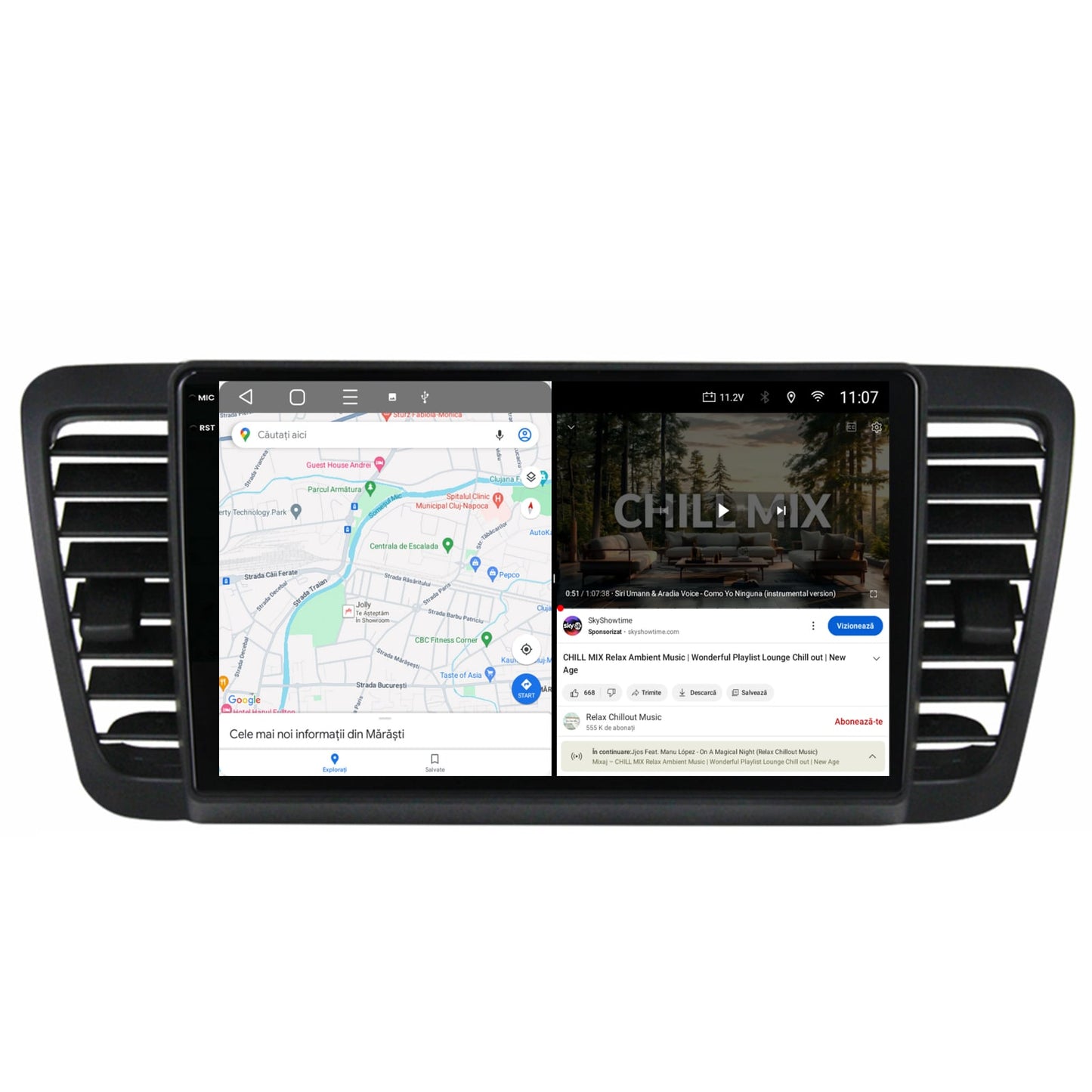Navigatie 2K HUB64 Subaru Legacy (2004-2010), 8GB RAM, Android, Octacore, Slot Sim 4G, DSP, GPS, Wi-FI, Carplay, Android Auto, USB, Bluetooth, Waze, Touchscreen, 9.5 Inch