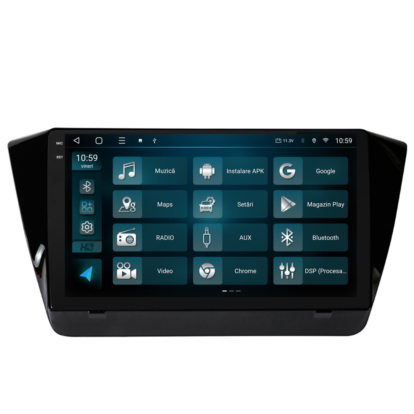 Navigatie 2K HUB64 Superb 3 (2015+), 4GB RAM, Android, Octacore, Slot Sim 4G, DSP, GPS, Wi-FI, Carplay, Android Auto, USB, Bluetooth, Waze, Touchscreen, 10.36 Inch