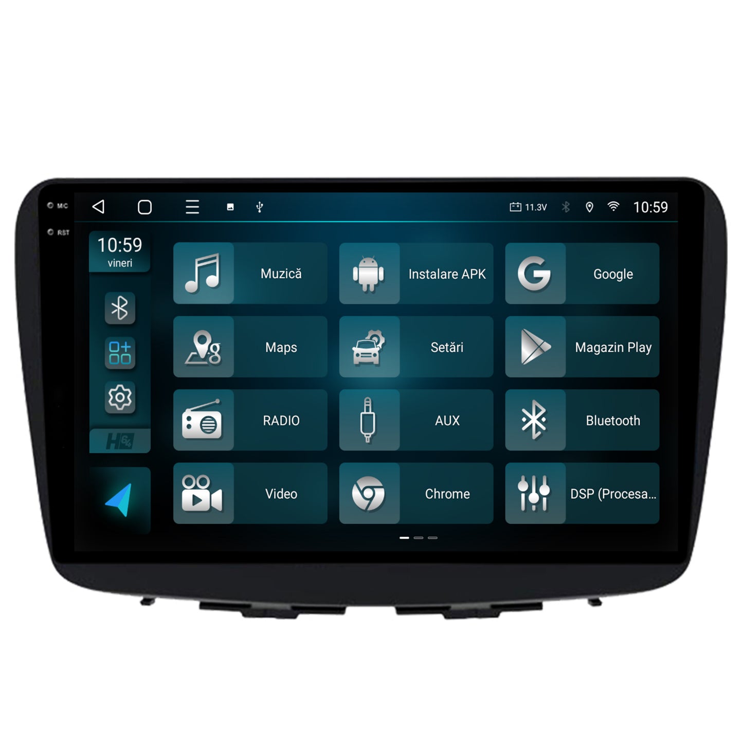 Navigatie 2K HUB64 Suzuki Baleno, 8GB RAM, Android, Octacore, Slot Sim 4G, DSP, GPS, Wi-FI, Carplay, Android Auto, USB, Bluetooth, Waze, Touchscreen, 9.5 Inch