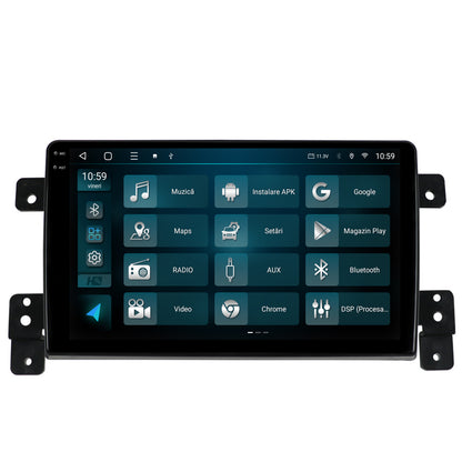 Navigatie 2K HUB64 Suzuki Grand Vitara (2005-2015), 4GB RAM, Android, Octacore, Slot Sim 4G, DSP, GPS, Wi-FI, Carplay, Android Auto, USB, Bluetooth, Waze, Touchscreen, 9.5 Inch