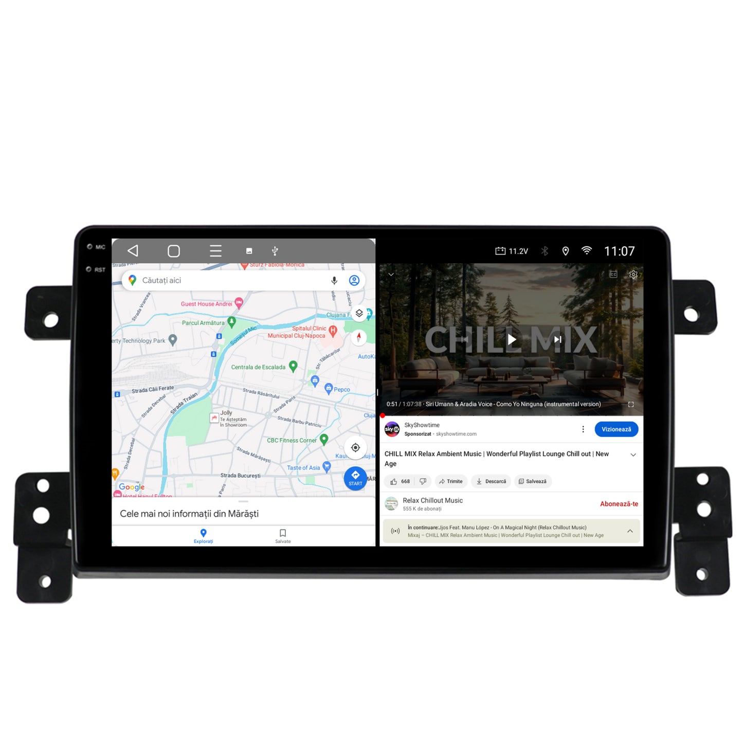 Navigatie 2K HUB64 Suzuki Grand Vitara (2005-2015), 4GB RAM, Android, Octacore, Slot Sim 4G, DSP, GPS, Wi-FI, Carplay, Android Auto, USB, Bluetooth, Waze, Touchscreen, 9.5 Inch