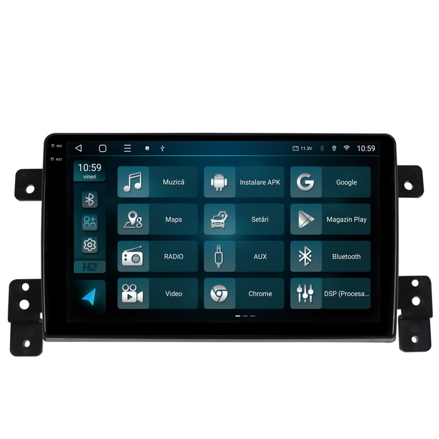 Navigatie 2K HUB64 Suzuki Grand Vitara (2005-2015), 8GB RAM, Android, Octacore, Slot Sim 4G, DSP, GPS, Wi-FI, Carplay, Android Auto, USB, Bluetooth, Waze, Touchscreen, 9.5 Inch
