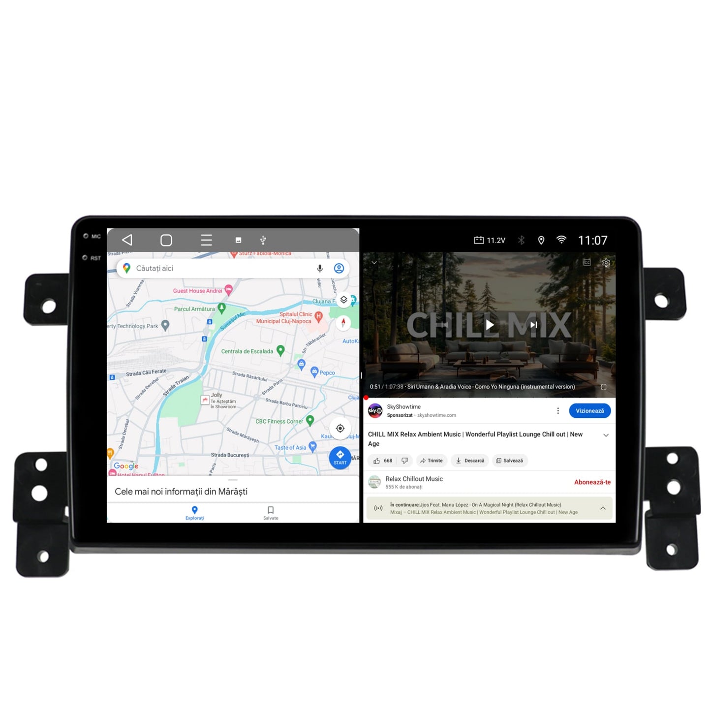 Navigatie 2K HUB64 Suzuki Grand Vitara (2005-2015), 8GB RAM, Android, Octacore, Slot Sim 4G, DSP, GPS, Wi-FI, Carplay, Android Auto, USB, Bluetooth, Waze, Touchscreen, 9.5 Inch