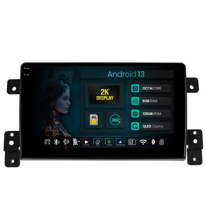 Navigatie 2K HUB64 Suzuki Grand Vitara (2005-2015), 8GB RAM, Android, Octacore, Slot Sim 4G, DSP, GPS, Wi-FI, Carplay, Android Auto, USB, Bluetooth, Waze, Touchscreen, 9.5 Inch