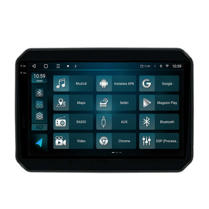 Navigatie 2K HUB64 Suzuki Ignis (2016+), 4GB RAM, Android, Octacore, Slot Sim 4G, DSP, GPS, Wi-FI, Carplay, Android Auto, USB, Bluetooth, Waze, Touchscreen, 9.5 Inch