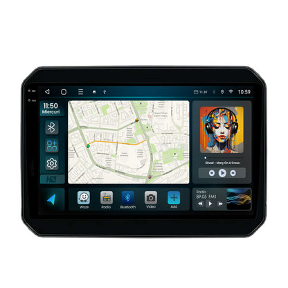Navigatie 2K HUB64 Suzuki Ignis (2016+), 4GB RAM, Android, Octacore, Slot Sim 4G, DSP, GPS, Wi-FI, Carplay, Android Auto, USB, Bluetooth, Waze, Touchscreen, 9.5 Inch