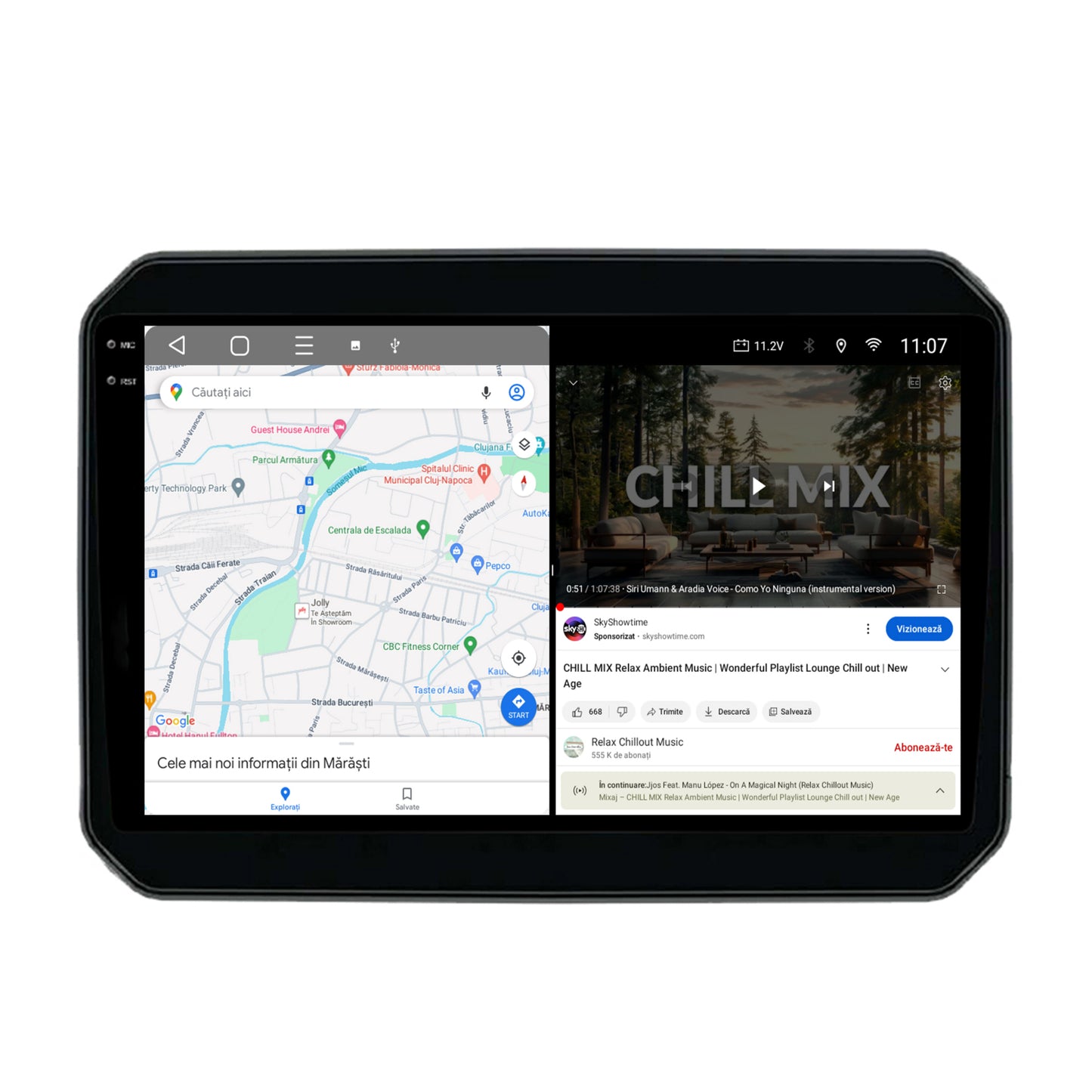 Navigatie 2K HUB64 Suzuki Ignis (2016+), 4GB RAM, Android, Octacore, Slot Sim 4G, DSP, GPS, Wi-FI, Carplay, Android Auto, USB, Bluetooth, Waze, Touchscreen, 9.5 Inch