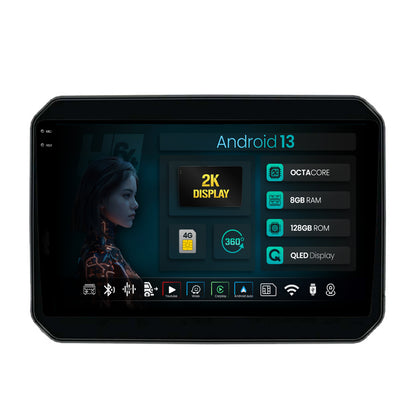 Navigatie 2K HUB64 Suzuki Ignis (2016+), 8GB RAM, Android, Octacore, Slot Sim 4G, DSP, GPS, Wi-FI, Carplay, Android Auto, USB, Bluetooth, Waze, Touchscreen, 9.5 Inch