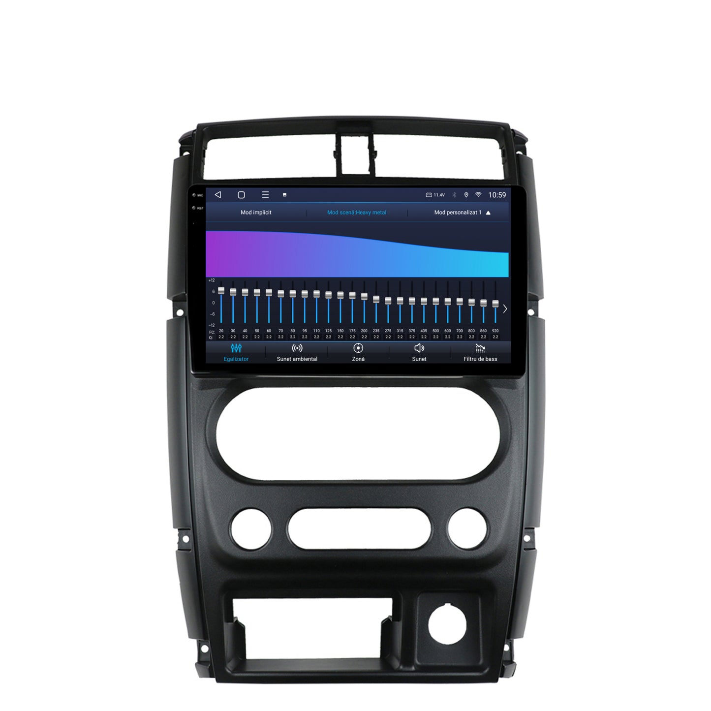 Navigatie 2K HUB64 Suzuki Jimny (2005+), 4GB RAM, Android, Octacore, Slot Sim 4G, DSP, GPS, Wi-FI, Carplay, Android Auto, USB, Bluetooth, Waze, Touchscreen, 9.5 Inch