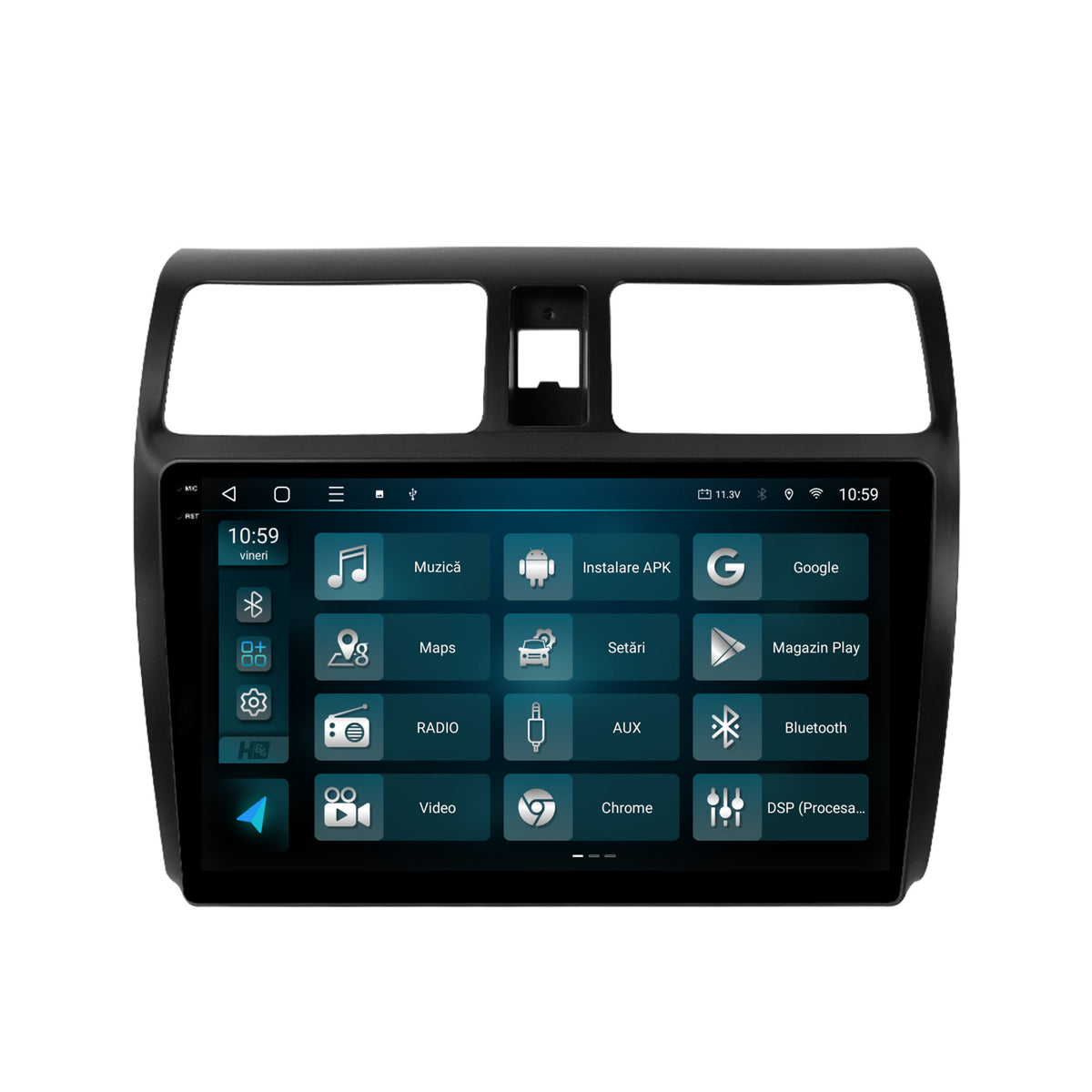 Navigatie 2K HUB64 Suzuki Swift (2003-2010), 4GB RAM, Android, Octacore, Slot Sim 4G, DSP, GPS, Wi-FI, Carplay, Android Auto, USB, Bluetooth, Waze, Touchscreen, 10.36 Inch