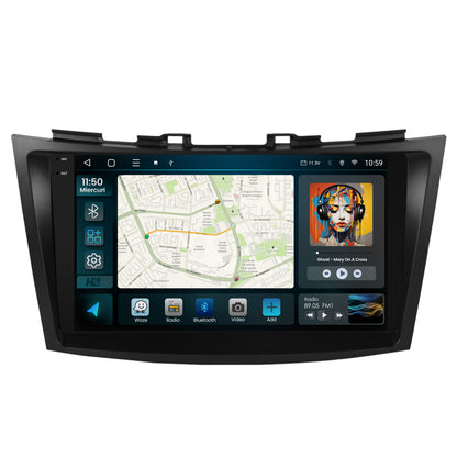 Navigatie 2K HUB64 Suzuki Swift (2011-2017), 4GB RAM, Android, Octacore, Slot Sim 4G, DSP, GPS, Wi-FI, Carplay, Android Auto, USB, Bluetooth, Waze, Touchscreen, 9.5 Inch