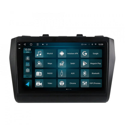 Navigatie 2K HUB64 Suzuki Swift (2017+), 4GB RAM, Android, Octacore, Slot Sim 4G, DSP, GPS, Wi-FI, Carplay, Android Auto, USB, Bluetooth, Waze, Touchscreen, 9.5 Inch