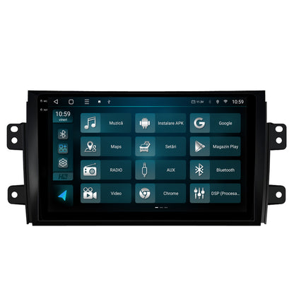 Navigatie 2K HUB64 Suzuki SX4 / Fiat Sedici, 4GB RAM, Android, Octacore, Slot Sim 4G, DSP, GPS, Wi-FI, Carplay, Android Auto, USB, Bluetooth, Waze, Touchscreen, 9.5 Inch