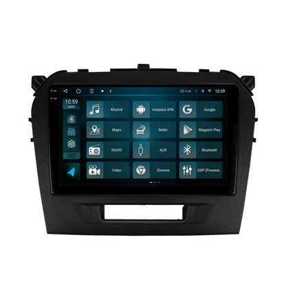 Navigatie 2K HUB64 Suzuki Vitara (2015+), 4GB RAM, Android, Octacore, Slot Sim 4G, DSP, GPS, Wi-FI, Carplay, Android Auto, USB, Bluetooth, Waze, Touchscreen, 9.5 Inch