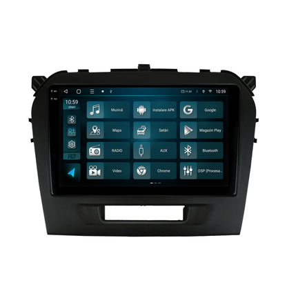 Navigatie 2K HUB64 Suzuki Vitara (2015+), 8GB RAM, Android, Octacore, Slot Sim 4G, DSP, GPS, Wi-FI, Carplay, Android Auto, USB, Bluetooth, Waze, Touchscreen, 9.5 Inch