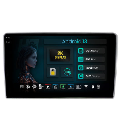 Navigatie 2K HUB64 Toyota Auris (2006-2012), 8GB RAM, Android, Octacore, Slot Sim 4G, DSP, GPS, Wi-FI, Carplay, Android Auto, USB, Bluetooth, Waze, Touchscreen, 9.5 Inch