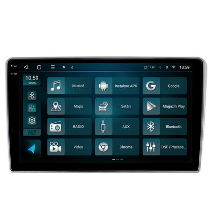Navigatie 2K HUB64 Toyota Auris (2006-2012), 8GB RAM, Android, Octacore, Slot Sim 4G, DSP, GPS, Wi-FI, Carplay, Android Auto, USB, Bluetooth, Waze, Touchscreen, 9.5 Inch